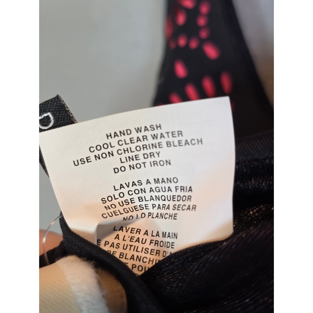 Dreamsuit by Miracle Brands Black Pink Laser Cut Ruched One Piece Swimsuit 8 - Picture 6 of 10